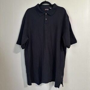Red Macaw Trading Co. Polo Shirt Mens XXLT Black Short‎ Sleeve Casual #871